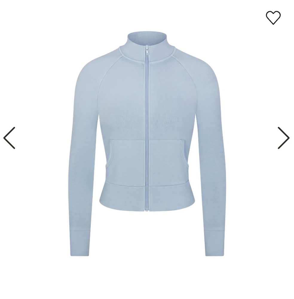 SKIMS Light Blue Zip-Up Jacket